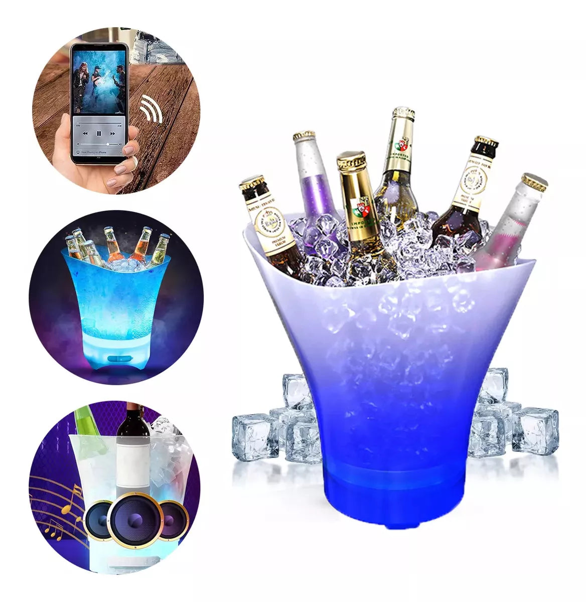 Hielera Parlante Cubetera Led Bluetooth - Talking Ice Bucket™